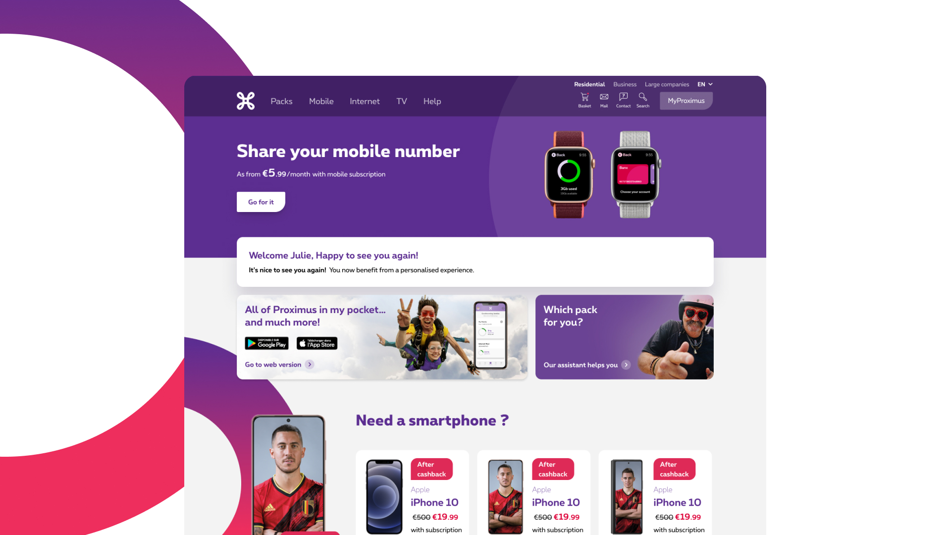 Proximus Homepage